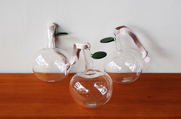 iittala / glass apple / クリア / 3個セット 箱付き | Piröleikki